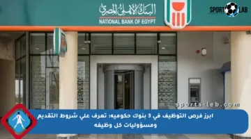 أبرز فرص التوظيف في 3 بنوك حكومية: تعرف على شروط التقديم ومسؤوليات كل وظيفة